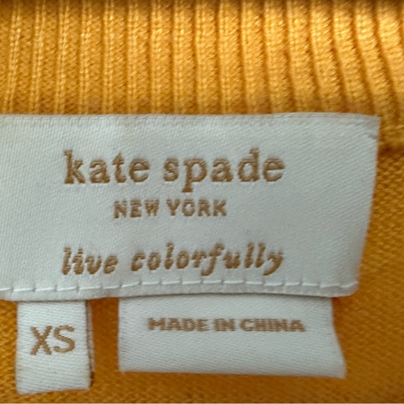 Kate Spade Yellow Flower Cotton/ Silk/ Cashmere Cardigan - Picture 2 of 3